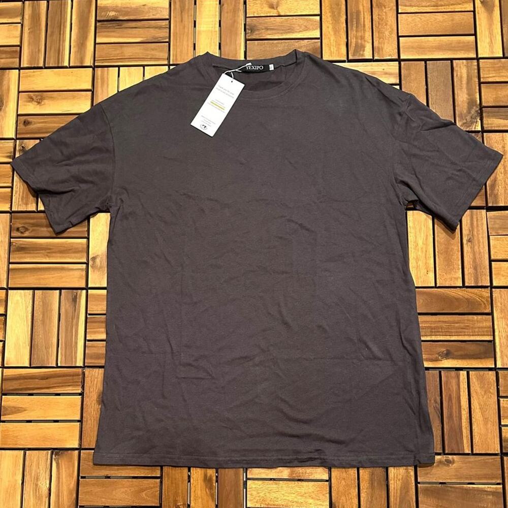XL- Women's Oversized T Shirts Short Sleeve Loose Fit Casual Crewneck GREY- NEW